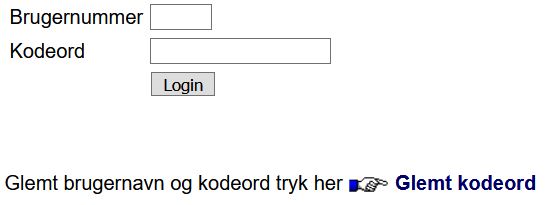 Glemt kodeord